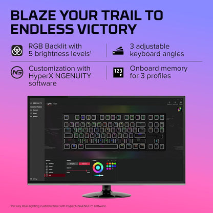 Alloy Origins Core - Tenkeyless Mechanical Gaming Keyboard, Software Controlled Light & Macro Customization, Compact Form Factor, RGB LED Backlit, Linear  Red Switch,Black